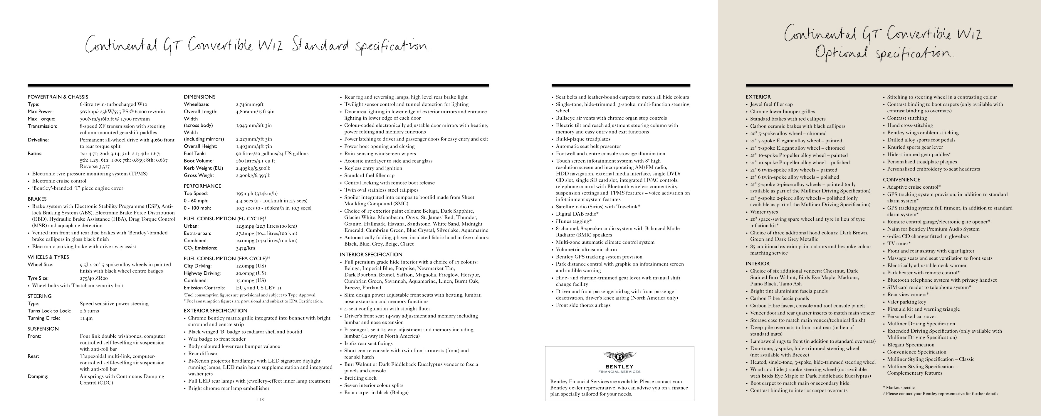 2013 Bentley Continental GT Brochure Page 47